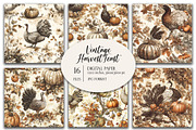 Vintage Harvest Feast Digital Paper, a Background Graphic by Vasmila (Thumbnail 1 of 6)