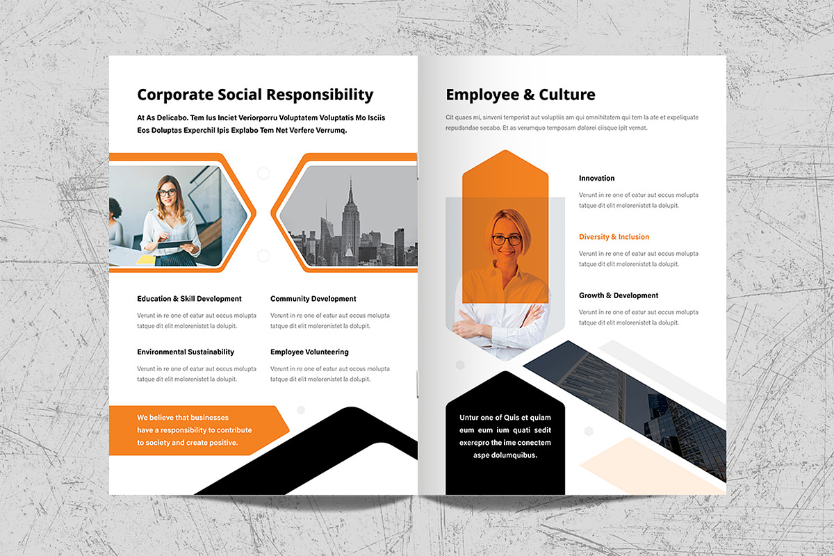 Annual Report Brochure Template, a Brochure Template by White Graphic (Photo 8 of 11)