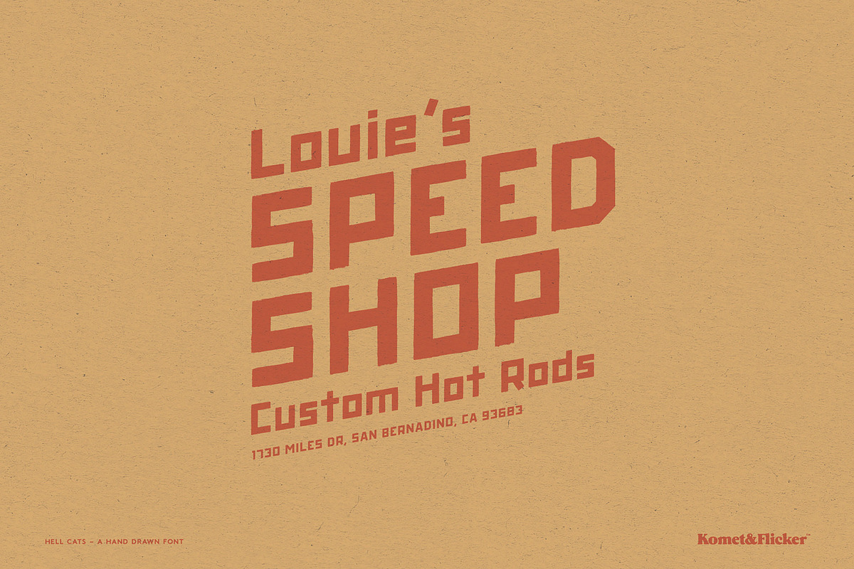 HELL CATS, a Sans Serif Font by Komet & Flicker (Photo 5 of 13)