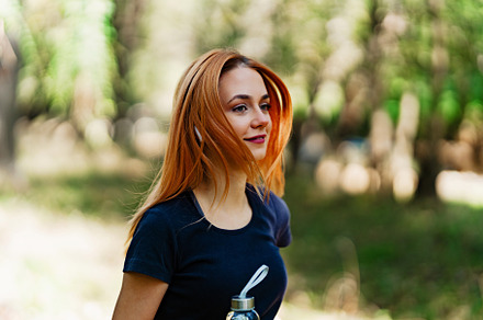 Woman enjoying in nature, a Person Photo by REDDOT Studio