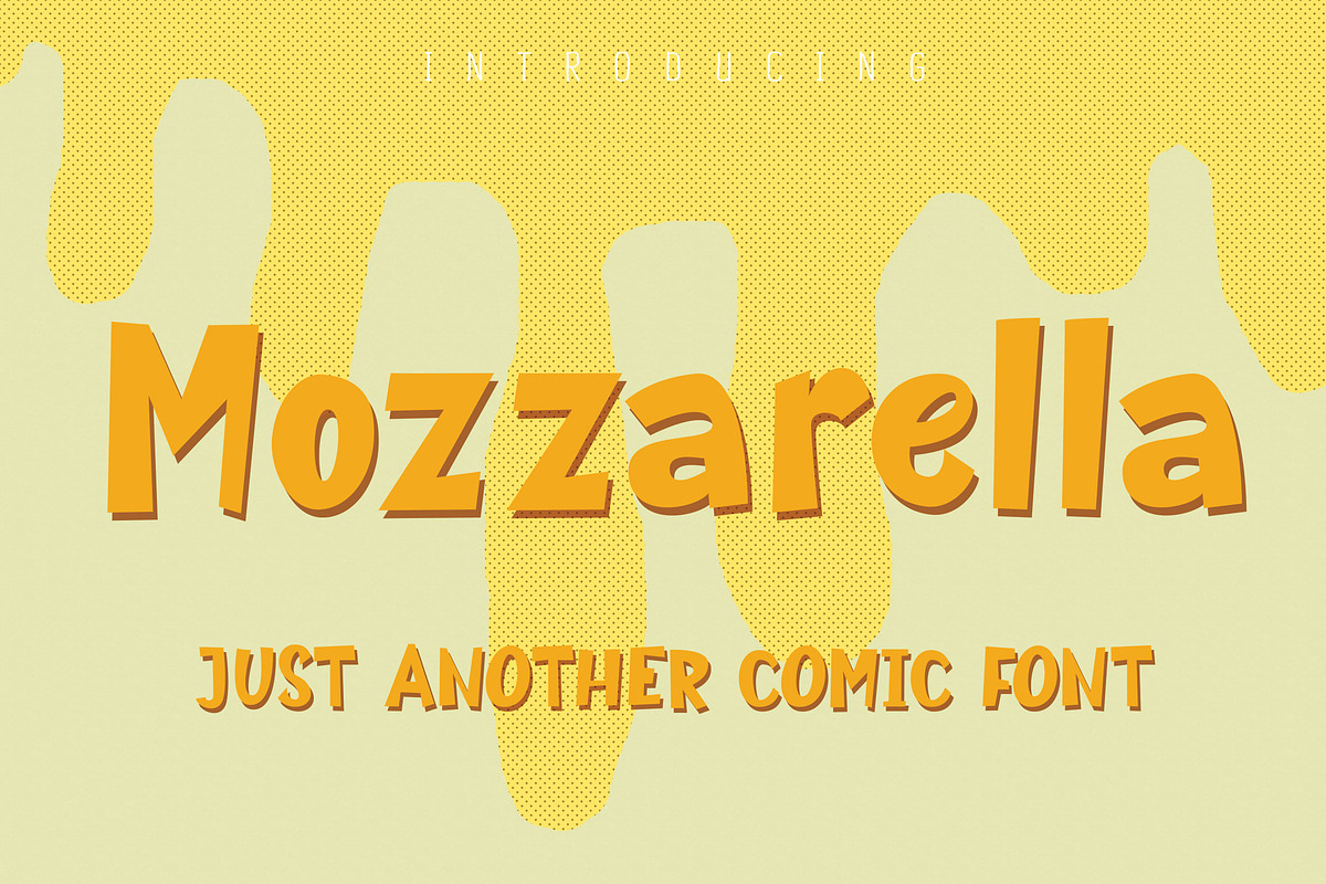 Mozzarella |Comic Display Font