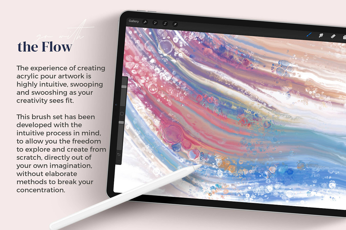 Acrylic Pour Brushes for Procreate, a Brush Add-On by AJ Brushes (Photo 3 of 9)