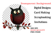 Whimsical valentine Owl Clipart, an Illustration by Dream Creation (Thumbnail 8 of 8)