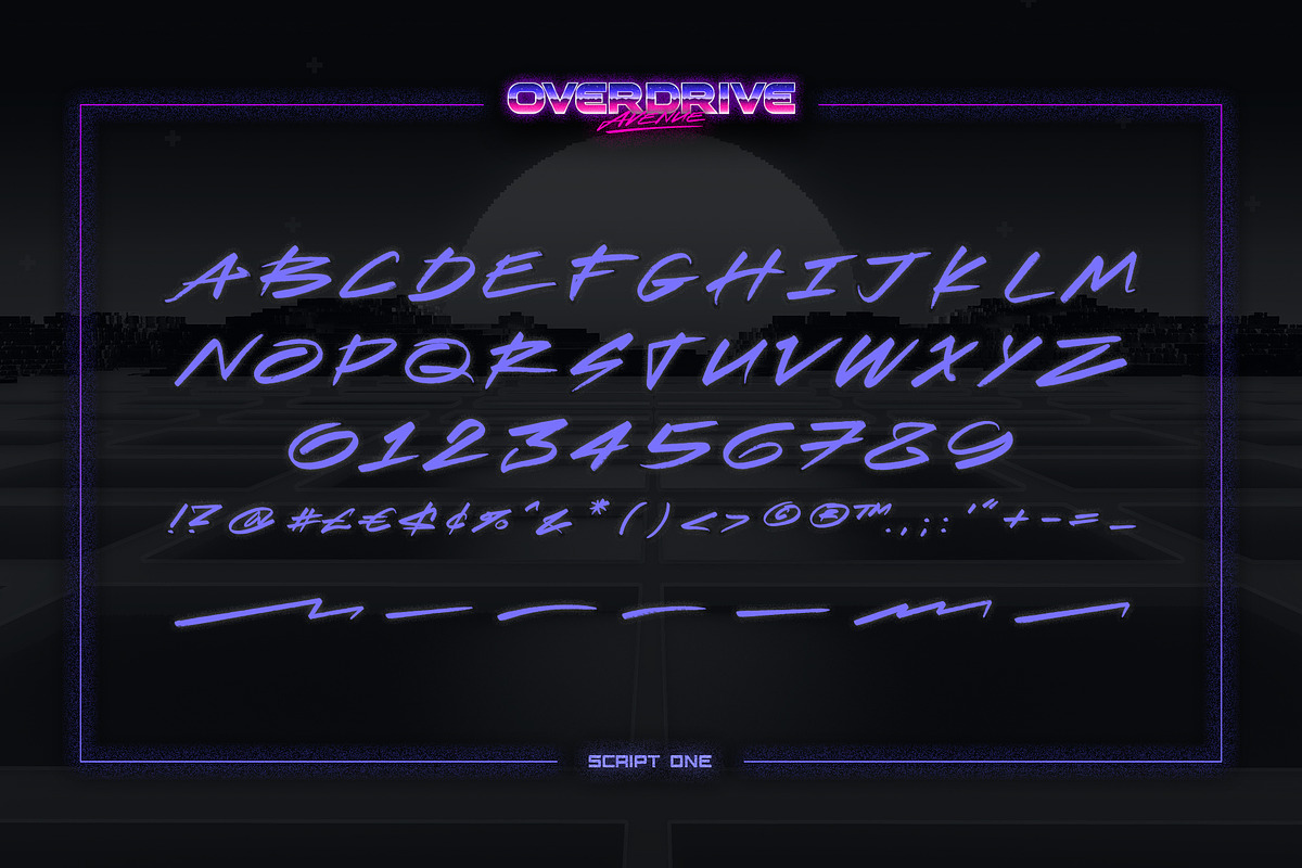 Overdrive Avenue – 2 in 1 Retro Wave, a Symbol Font by Ckybe's Corner (Photo 5 of 14)