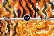 Orange Abstract Pattern, a Pattern Graphic by Printable Treasure (Thumbnail 2 of 4)