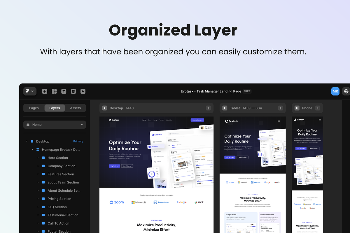 Evotask - Framer Template, a Landing Page Template by Agensip Design Agency (Photo 6 of 10)