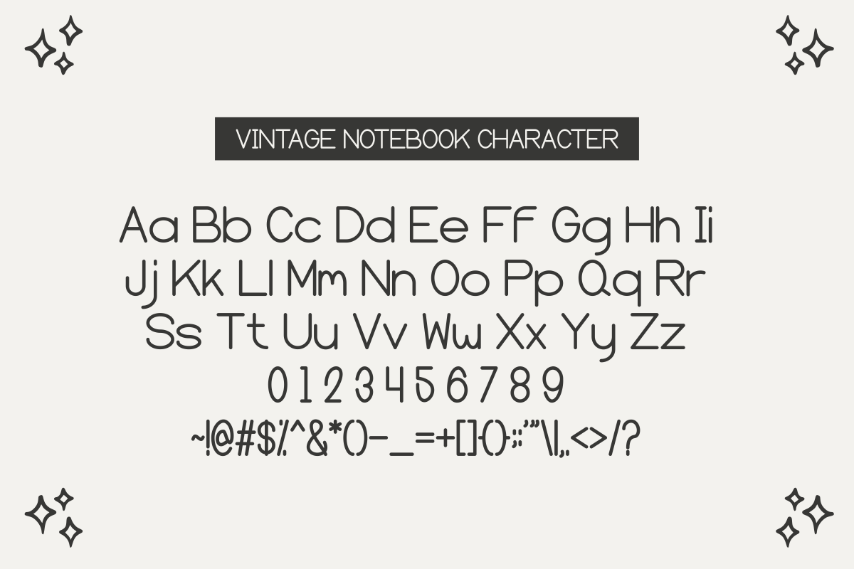 Vintage Notebook - Sans Serif Font, a Sans Serif Font by Pian45 Studio (Photo 2 of 6)