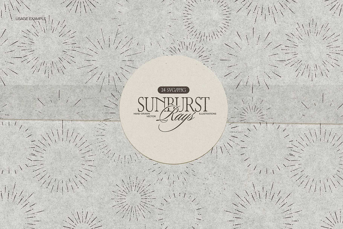 Vintage Sunburst Rays Collection, a Decorative Illustration by TheMountBirdStudio (Photo 3 of 5)