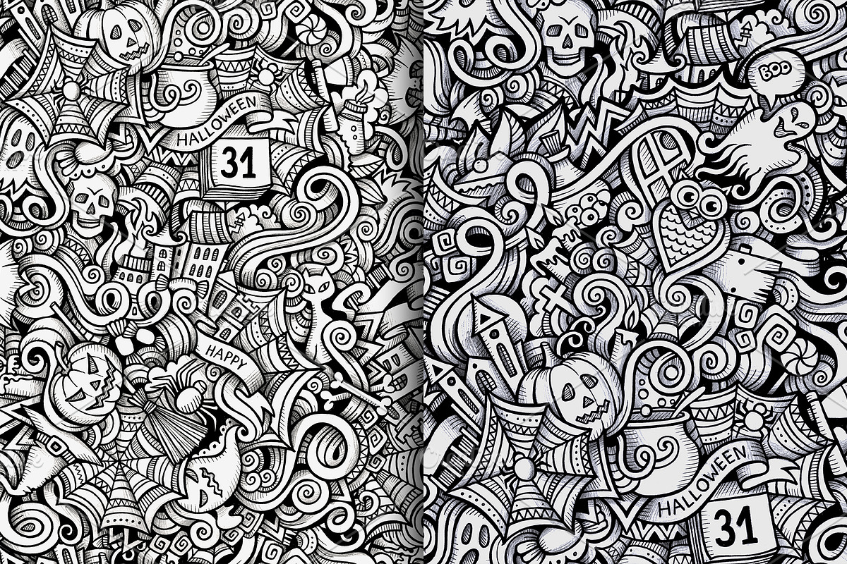 Halloween Graphics Patterns, a Pattern Graphic by BALABOLKA (Photo 2 of 4)