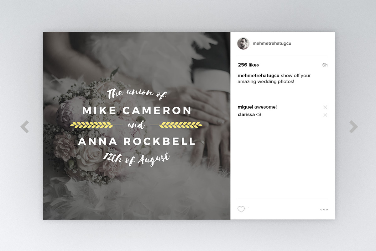 Instagram Wedding Pack, a Social Media Template by Tugcu Design Co. (Photo 6 of 8)