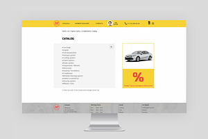AutoParts - Online Store PSD Templat