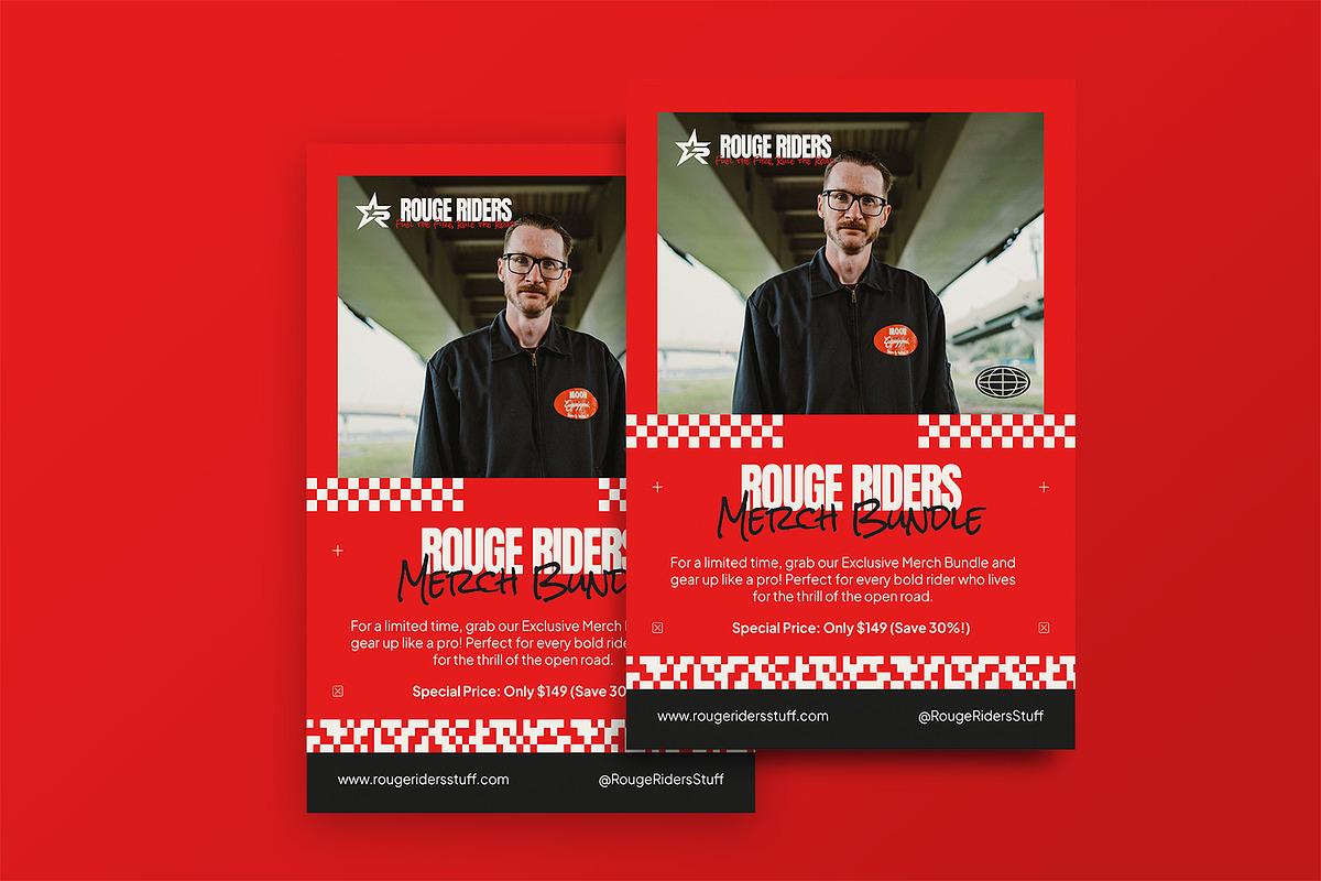 Rouge Riders - Poster Template, a Poster Template by StreaksideStd (Photo 2 of 3)