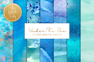 Under The Sea Background Set, a Texture Graphic by The Dutch Lady Designs