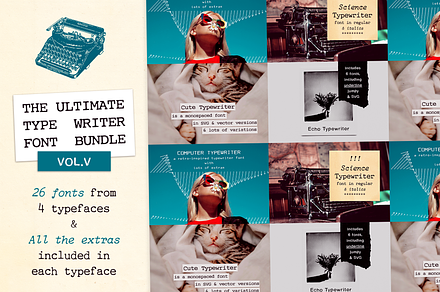 SALE! Typewriter Font Bundle Vol. 5