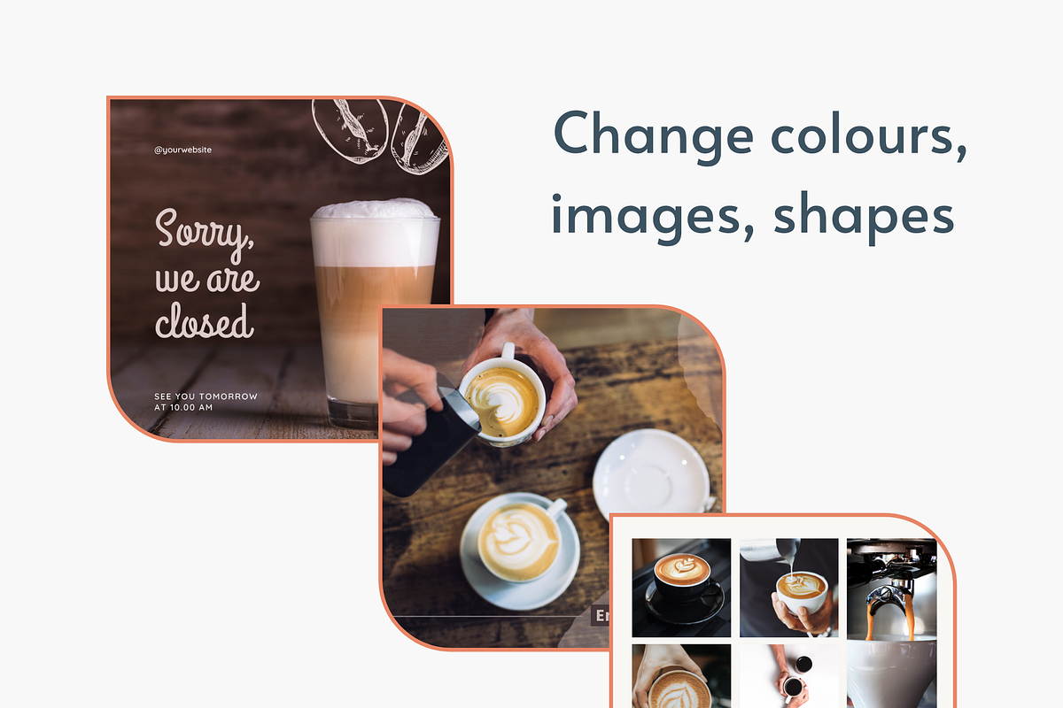 Social Media Templates for Café, a Social Media Template by SmallMakersContent (Photo 5 of 6)