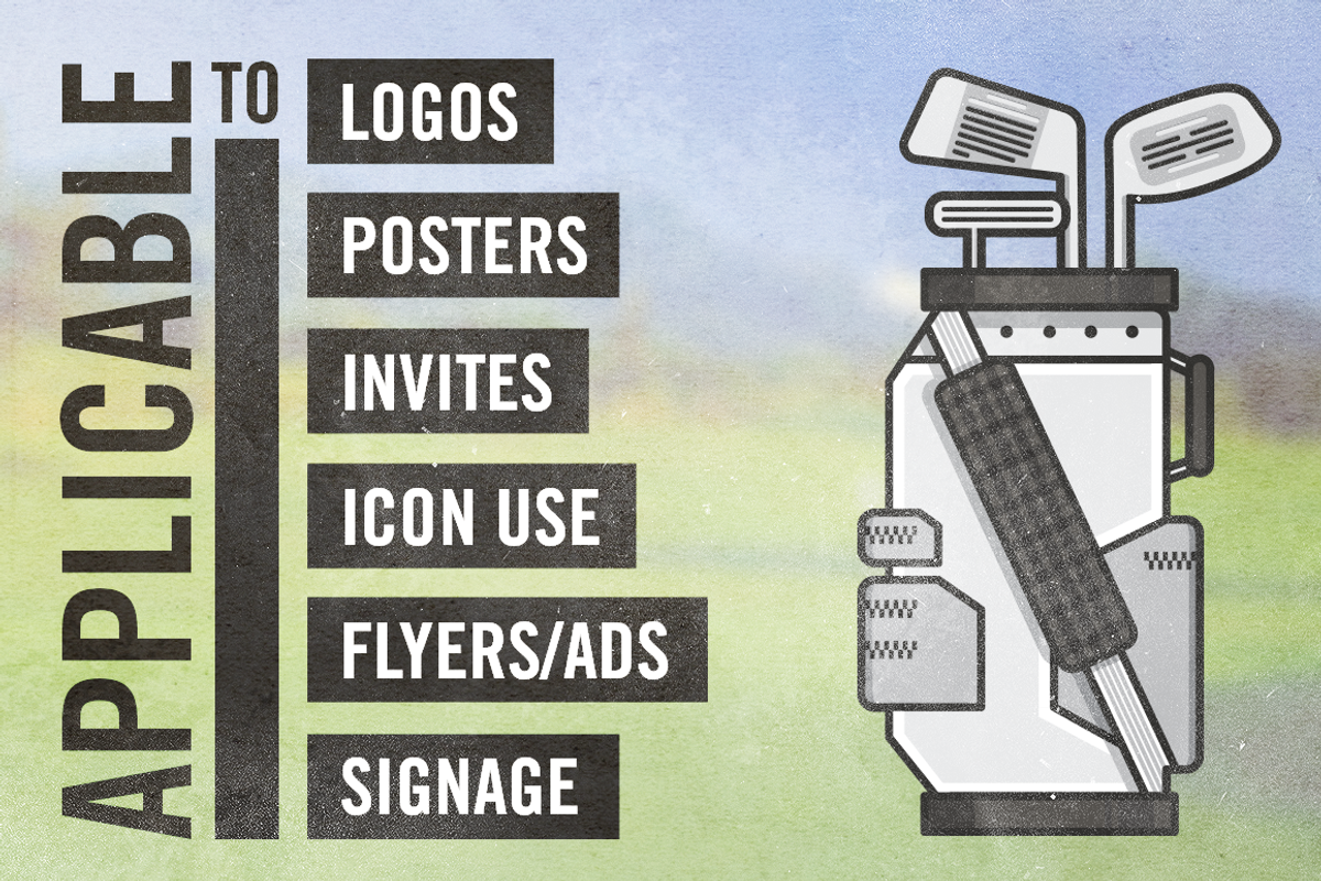 10 High Quality Golf Illustrations, an Illustration by Fresh Pressed Fonts (Photo 2 of 3)