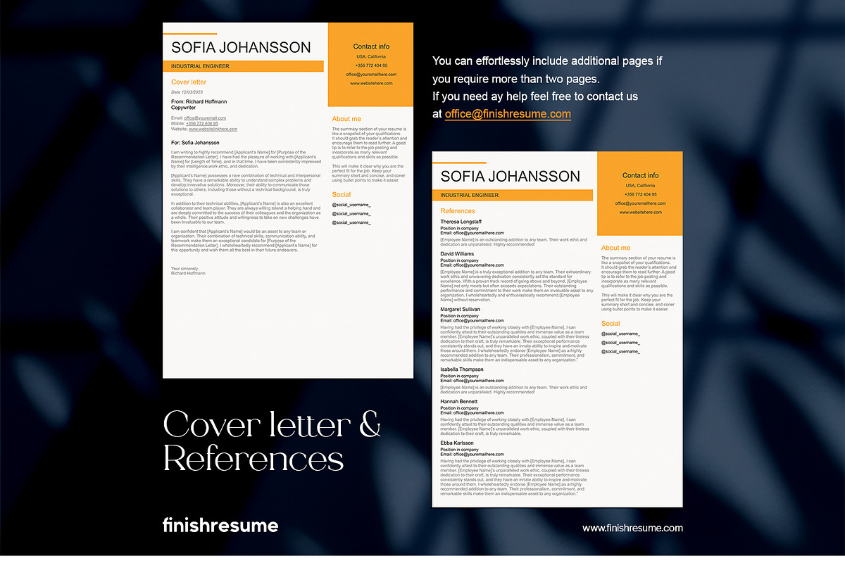 Industrial engineer resume template, a Resume Template by FinishResume (Photo 4 of 11)