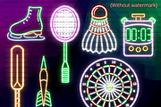 Neon Sports Clipart PNG, a Sport Illustration by Lenninator Digital (Thumbnail 2 of 6)