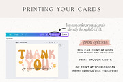 Retro Flower Thank You Card Canva, a Business Card Template by Summit Avenue (Thumbnail 3 of 6)