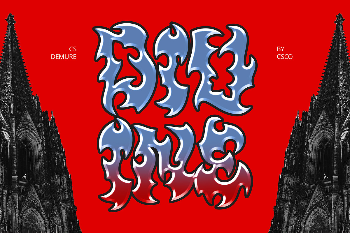 CS Demure – Black Metal Font, a Blackletter Font by Craft Supply Co. (Photo 7 of 8)
