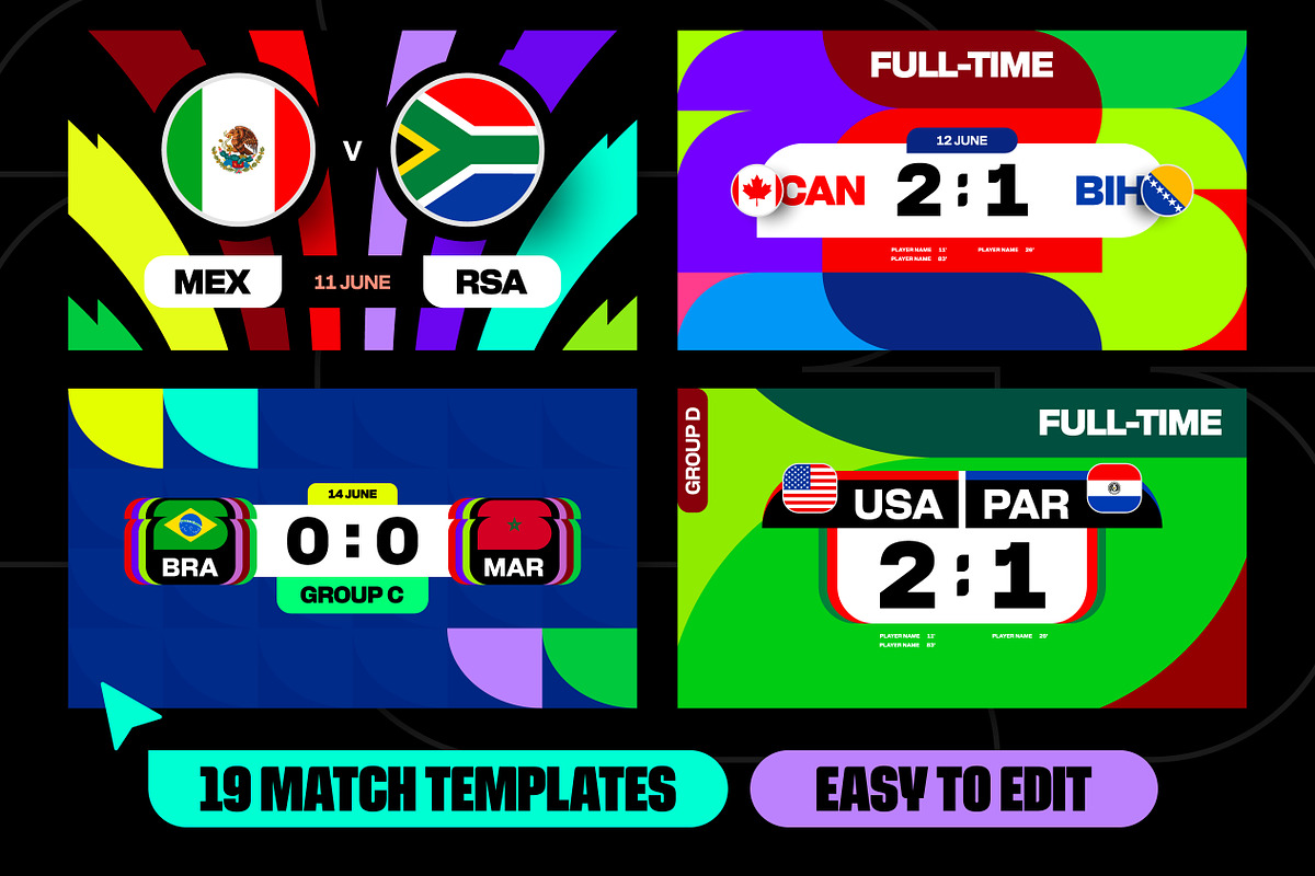 World Cup 2026 Figma Graphics Pack, a Sport Illustration by Lunarts Studio (Photo 5 of 11)