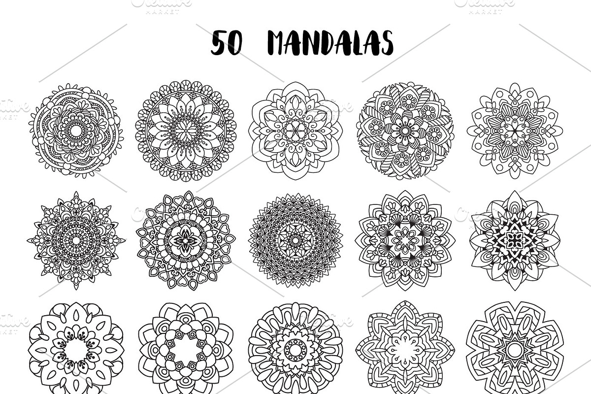 Mandala Bundle, a Decorative Illustration by Elinorka (Photo 3 of 7)