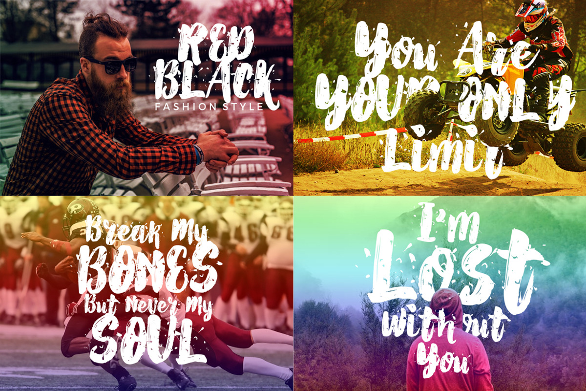 AlexDirte Brush Font preview 3