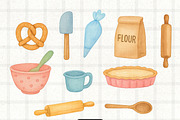 Cute Baking Tools, a Food Illustration by PaintPixelCo (Thumbnail 3 of 15)