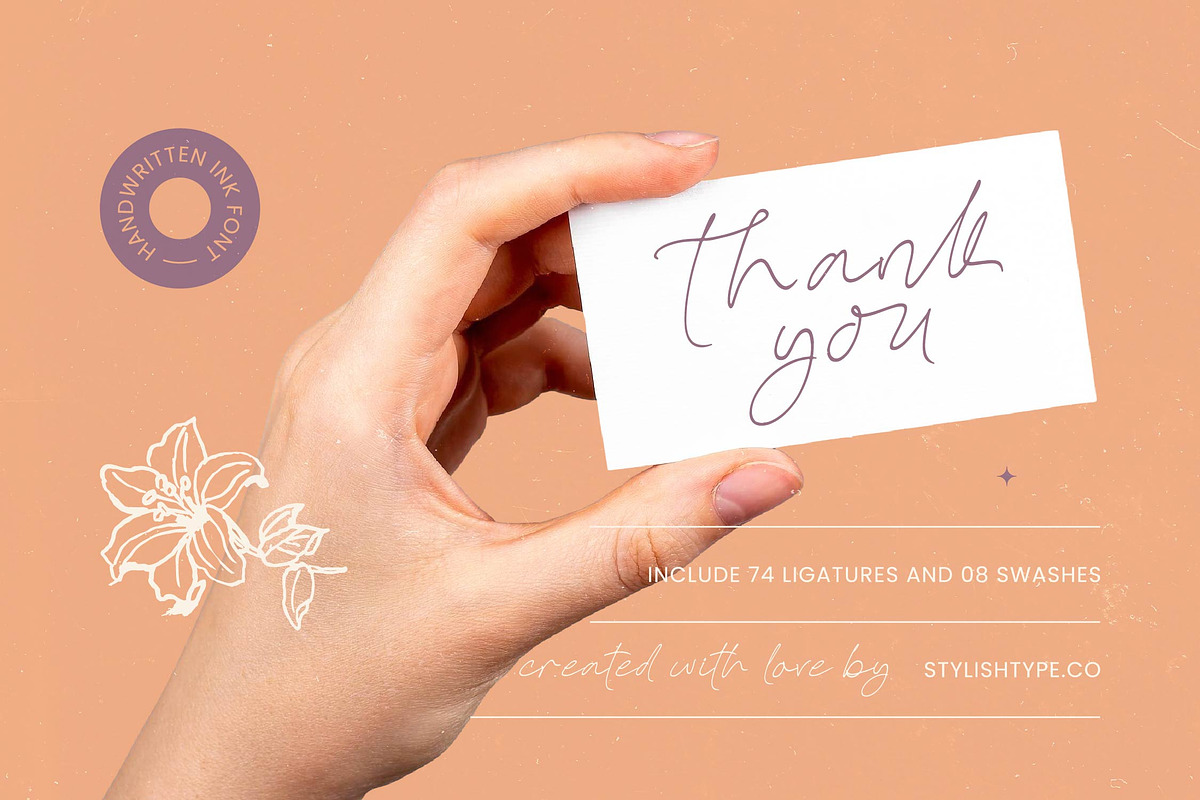 Yessiou Saphire Handwritten Ink, a Script Font by stylishtype.co (Photo 20 of 20)