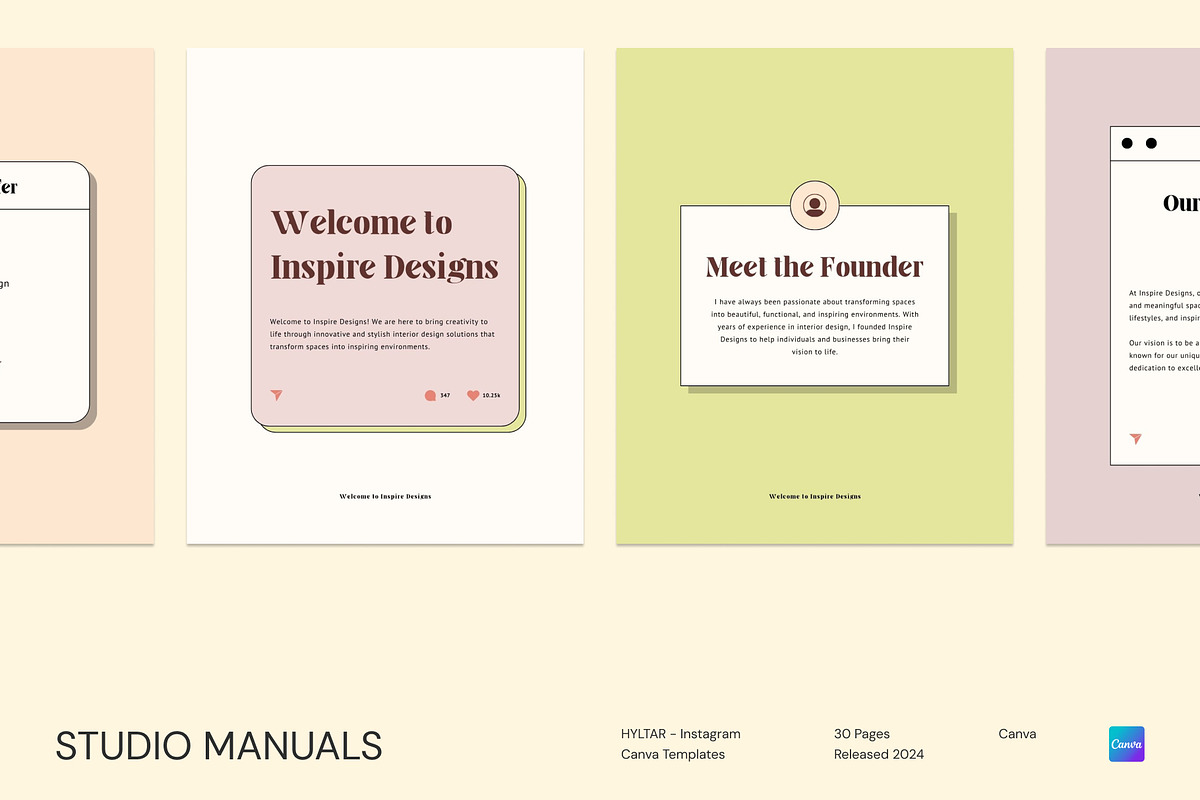 HYLTAR - Instagram Canva Templates, a Social Media Template by Studio Manuals (Photo 1 of 8)