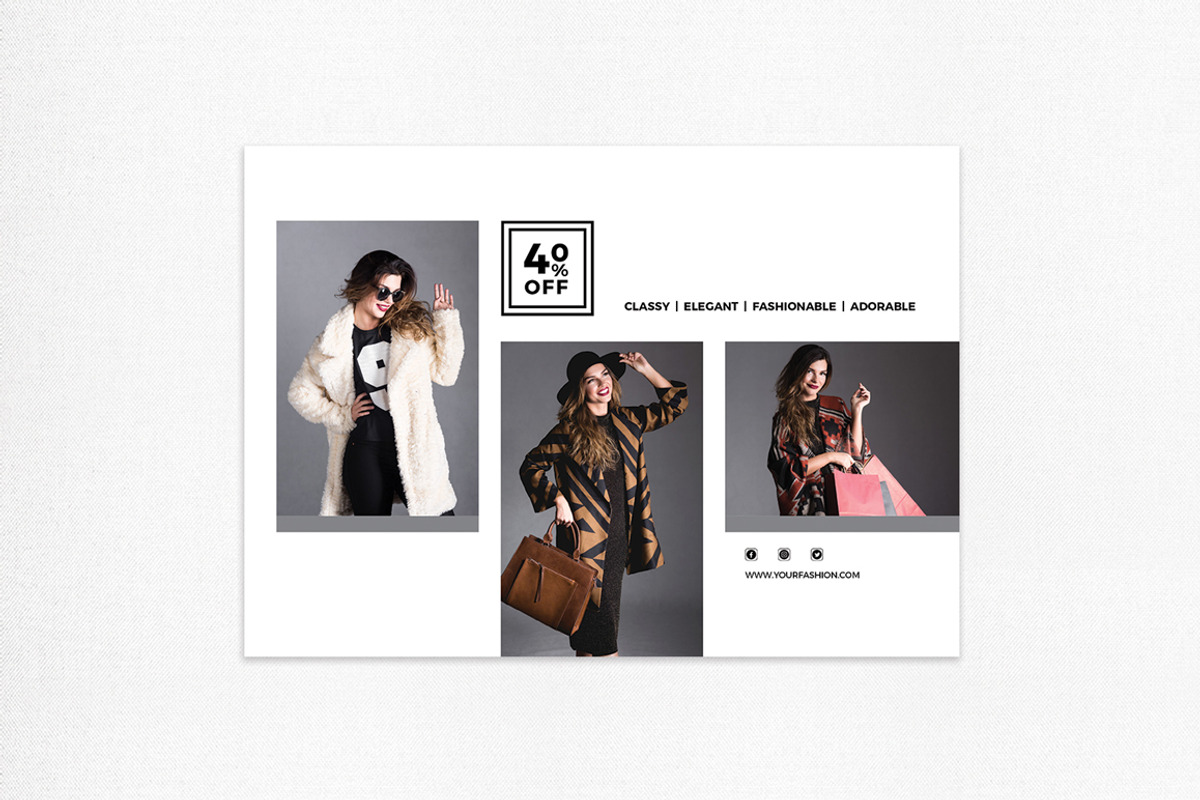 Fashion Postcard Flyer Template, a Card Template by BetterSry (Photo 5 of 7)