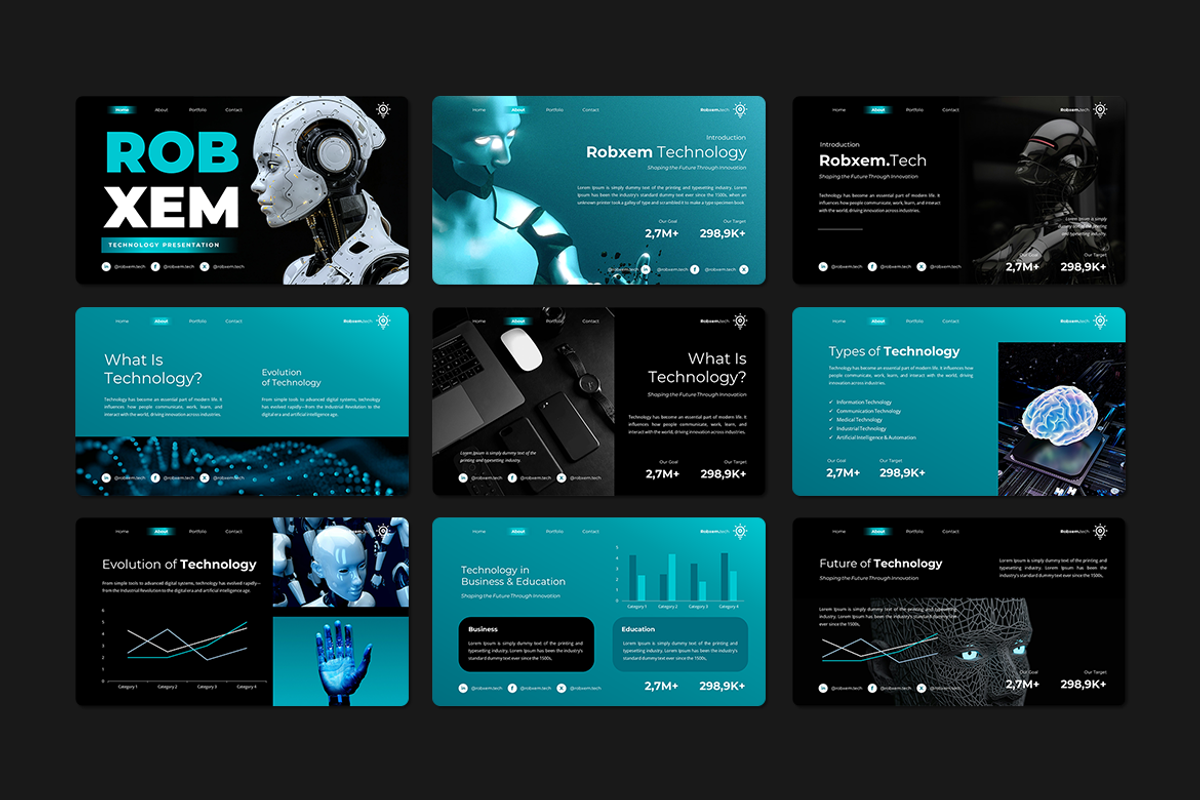 Robxem Technology - Keynote Template, a Presentation Template by Iqsiart Studio (Photo 2 of 3)