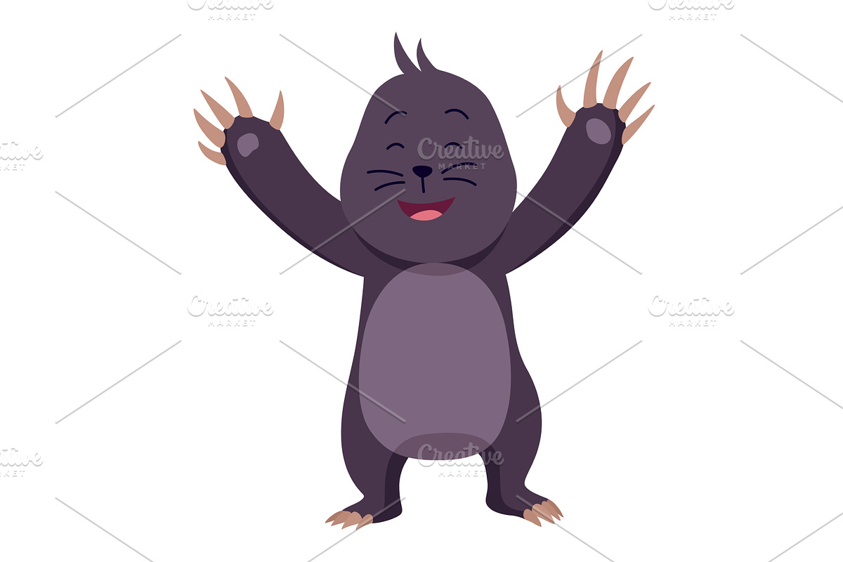 Vector cartoon mole. Cute, an Animal Illustration by the8monkey