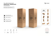 Tall Box Packaging Mockup Template, a Packaging Mockup by DesignRushMarket (Thumbnail 1 of 11)