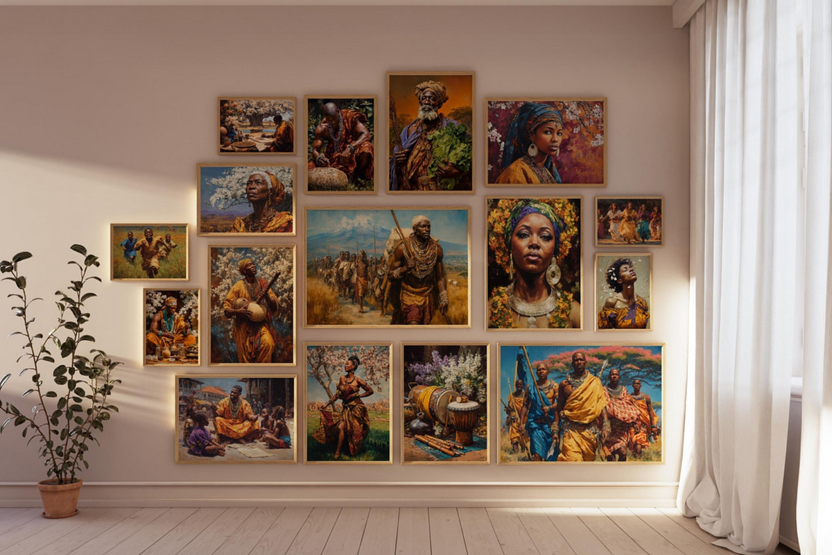 Spring in Africa Wall Art Set, a Decorative Illustration by PrintablesByFranklyn (Photo 2 of 16)