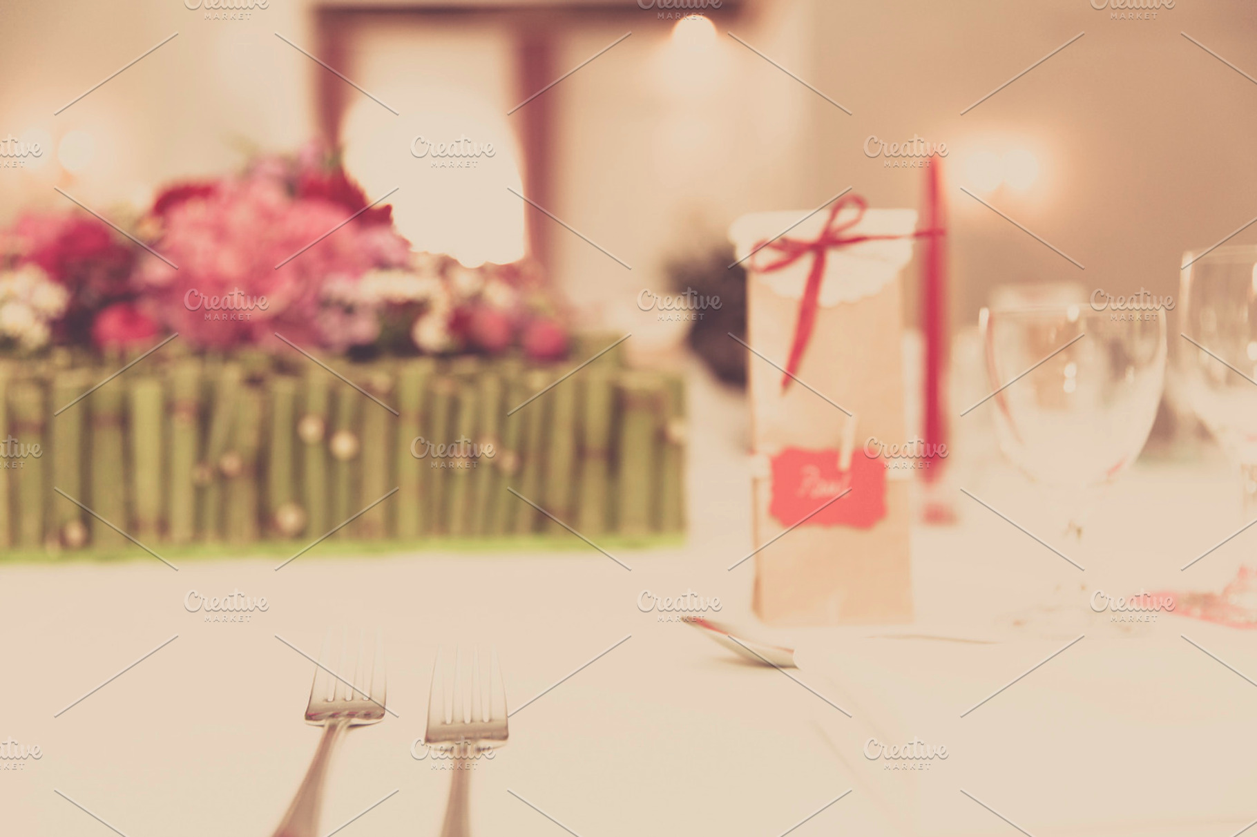 Wedding Decorated Table Stock Photo Containing White Wedding And Flower