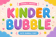 Kinder Bubble - Cute Bubble Font, a Sans Serif Font by Limited.studio (Thumbnail 1 of 5)