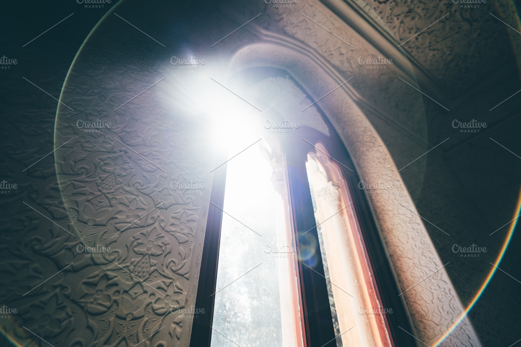 Sunlight through arched window, an Architecture Photo by SkyNext
