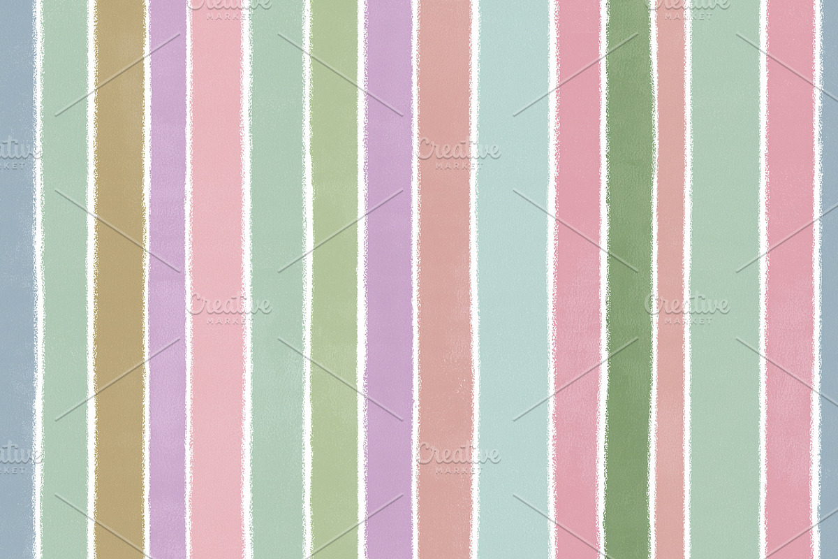 Seamless pattern, hand drawing pastel color stripes creating a s, a Pattern Graphic by Studio ANNA