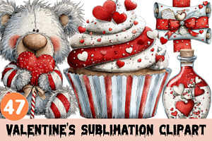 Valentine's Sublimation Clipart, a Graphic by CitraGraphics