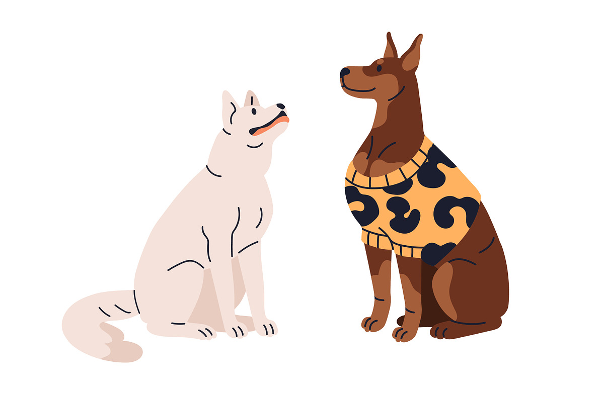 Cute dogs of different breeds set, an Animal Illustration by Good Studio (Photo 2 of 7)