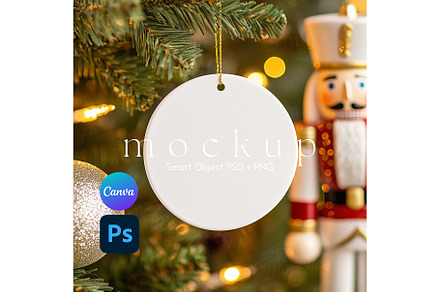 Ceramic Ornament Mockup, a Merchandise Mockup by EmpaviMockups