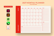 2027 Monthly Goal Planner LetterSize, a Stationery Template by Sofir Nayeem (Thumbnail 1 of 4)