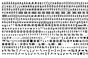 FONT PIXEL Pattern