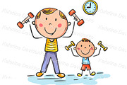 Cartoon family spends time together, a Person Illustration by Bubert Art (Thumbnail 3 of 8)