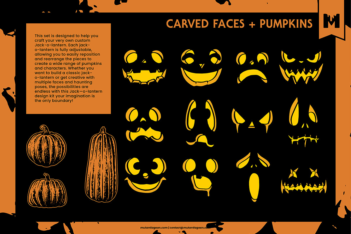 Halloween Jack-O-Lantern Kit, a Branding & Logo Template by Mutant Lagoon (Photo 5 of 6)