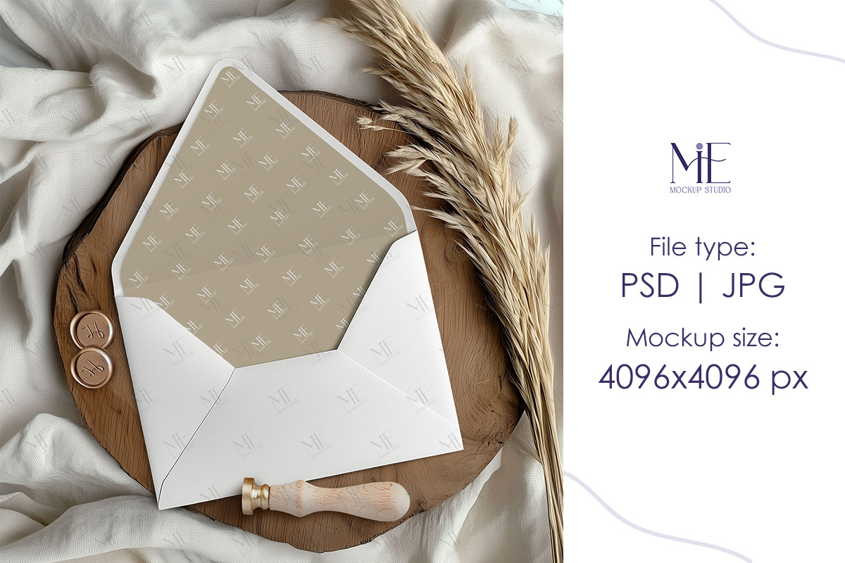Envelope Liner Mockup 5x7 Card, a Mockup by Mie Mockup Studio (Photo 7 of 7)