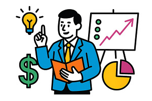 Business professional presents, a Person Illustration by ZinetroN