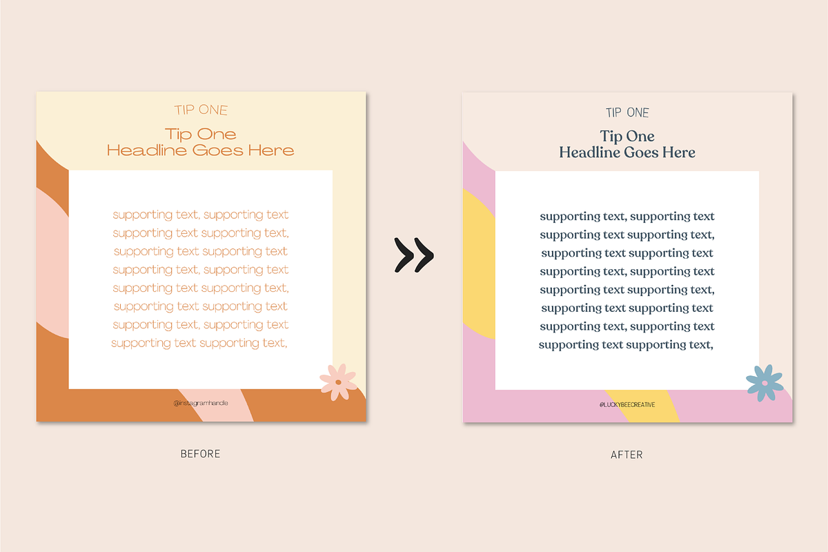 60 Retro Instagram Post Templates, a Social Media Template by Lucky Bee Creative Studio (Photo 6 of 12)