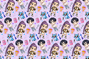 RuJinu KPop Demon Inspired Seamless, a Pattern Graphic by Coastal 5 Designs (Thumbnail 2 of 3)
